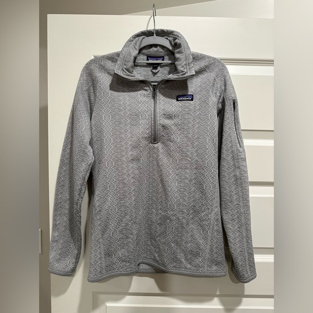 Patagonia 1/4 Zip Better Sweater Frozen Jacquard Salt Grey